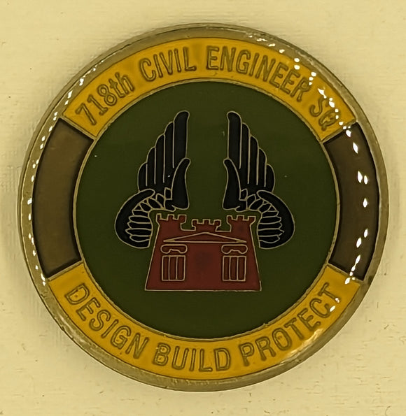 718th Civil Engineer Squadron Air Force Challenge Coin