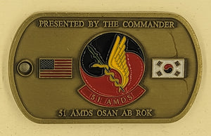 51 AMOS Osan AB ROK Commanders Air Force Challenge Coin