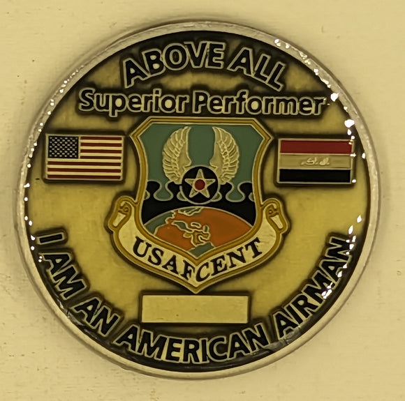 USAFCENT Top-5 Camp Victory, Baghdad Iraq Air Force Challenge Coin