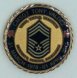 CMSGT Tony Valdez Red Horse Air Force Challenge Coin