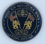 100th Air Refueling Wing Legal Office RAF Mildenahall UK Air Force Challenge Coin