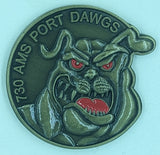 730 AMS Port Dawgs Samurai Port Air Force Challenge Coin