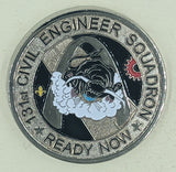 131st Civil Engineer Sq Ready Now Air Force Challenge Coin