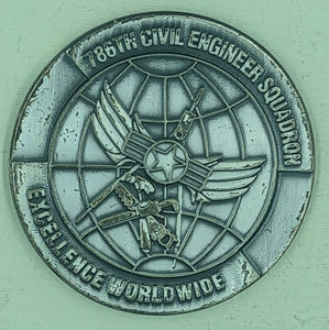 786th Civil Engineer Squadron Excellence Worldwide Air Force Challenge Coin