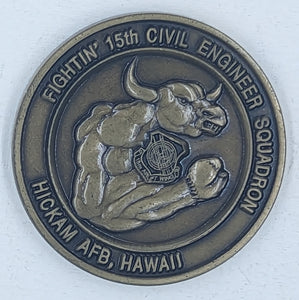 Fightin' 15th Civil Engineers Sq Hickam AFB, Hawaii Air Force Challenge Coin