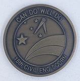 Fightin' 15th Civil Engineers Sq Hickam AFB, Hawaii Air Force Challenge Coin