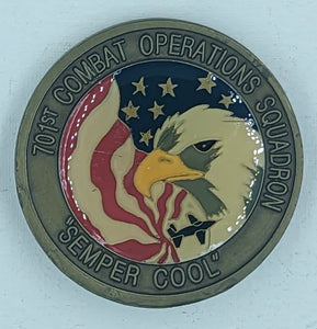 701st Combat Operations Sq "Semper Cool" Air Force Challenge Coin