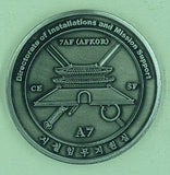 7th Air Force Korea Directorate of Installations & Mission Support Air Force Challenge Coin