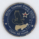 607th Combat Plans Sq Osan AB Korea Air Force Challenge Coin