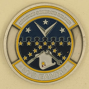 379 EAMXS Mavericks We Bring The Heat Air Force Challenge Coin