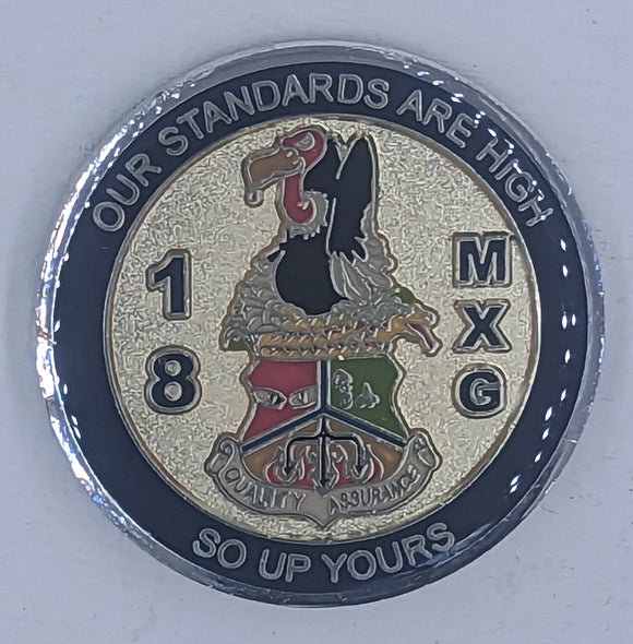 18 MXG Kadena AB Okinawa Japan Our Standards Are High Air Force Challenge Coin