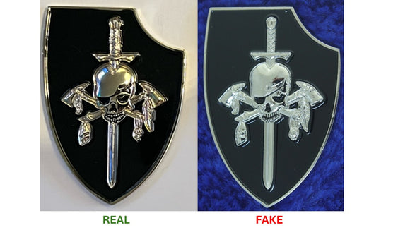 INFORMATION: SEAL Team 6 / DEVGRU Silver Squadron REAL vs. FAKE  Navy Challenge Coin / Type #2
