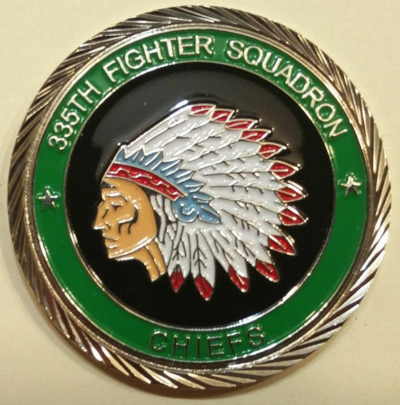 335th Fighter Squadron Chief F-15 Eagle #1 MIG Killer Air Force Challenge Coin