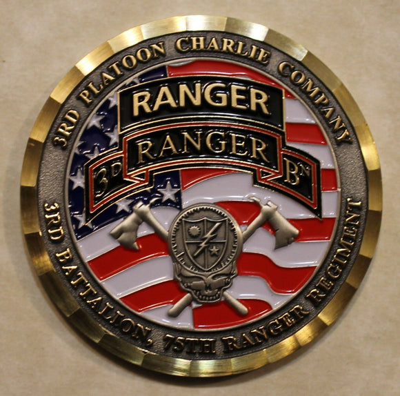 3rd Ranger Battalion 3rd Platoon Charlie Company Army Airborne Challenge Coin