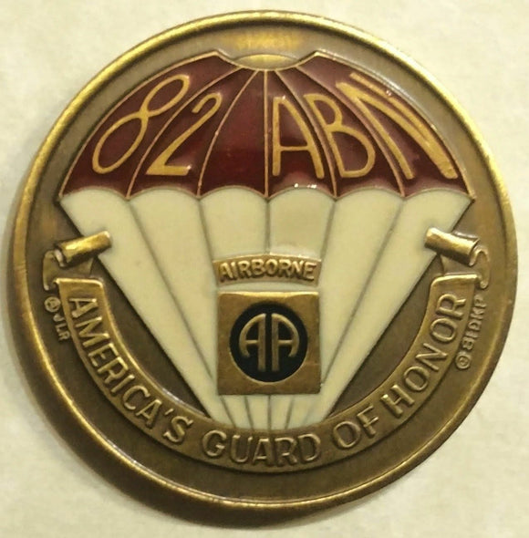 82nd Airborne Division Hard Baked Enamel Army Challenge Coin