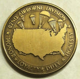 82nd Airborne Division Hard Baked Enamel Army Challenge Coin