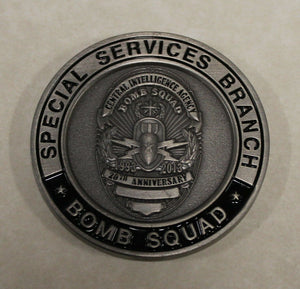 Central Intelligence CIA Special Services Bomb Squad 20 Anniversary Challenge Coin