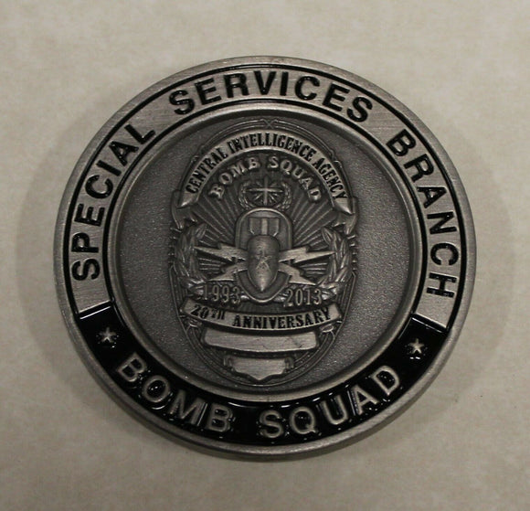Central Intelligence CIA Special Services Bomb Squad 20 Anniversary Challenge Coin