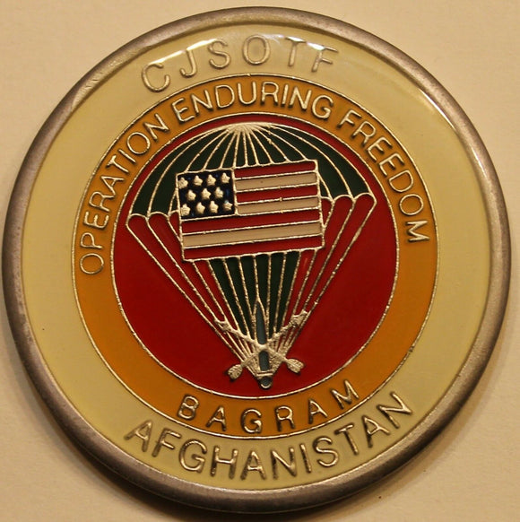 Combined Joint Special Operation Task Force CJSOTF-A Bagram Airfield Afghanistan Military Challenge Coin