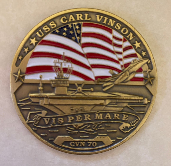 USS Carl Vinson CVN-70 Oath Enlistment Navy Challenge Coin