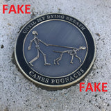 REAL vs. FAKE: Naval Special Warfare Group DEVGRU SEAL Team 6 / Six K9 War Dog Challenge Coin