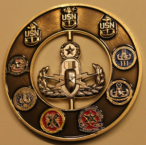 San Diego Explosive Ordnance Disposal EOD SEALS Chief's Navy Challenge Coin