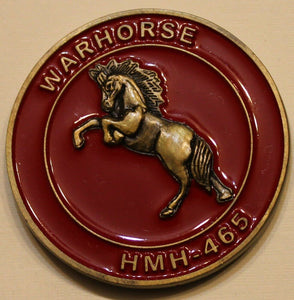 Marine Heavy Helicopter Squadron 465 Warhorse HMH-465 Marine Challenge Coin