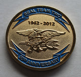 SEAL Team 2 / Two 50th Anniversary 1962-2012 Navy SEALs and Team 2 Serial Numbered Challenge Coin