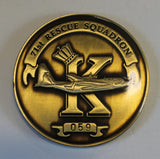 71st Combat Rescue Squadron / Pararescue Serial #059 Commander Air Force Challenge Coin