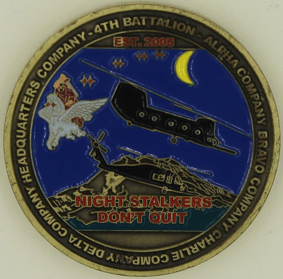 160th Special Operations Aviation Regt SOAR 4th BN Night Stalkers Army Challenge Coin