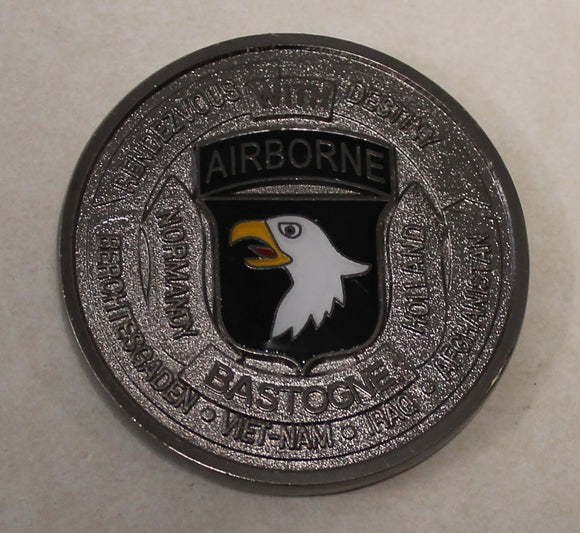 101st Airborne Division Air Assault Iraq & Afghanistan Black Nickel Army Challenge Coin / BN