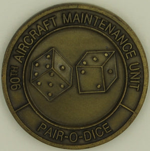 90th Aircraft Maintenance Unit F-15 Eagle Elmendorf AFB, AK Air Force Challenge Coin