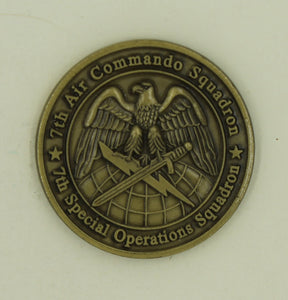 7th Special Operations Sq 2002 Reunion Ft. Walton FL Air Force Challenge Coin