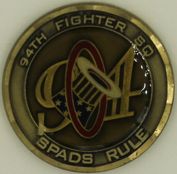 94th Fighter Squadron F-22 Raptor Air Force Challenge Coin