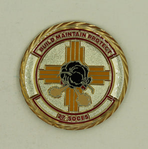 27th Special Operations Civil Engineer Squadron CE/AFSOC Air Force Challenge Coin
