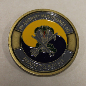 8th Fighter Squadron 8th Aircraft Maintenance Top-4 Air Force Challenge Coin