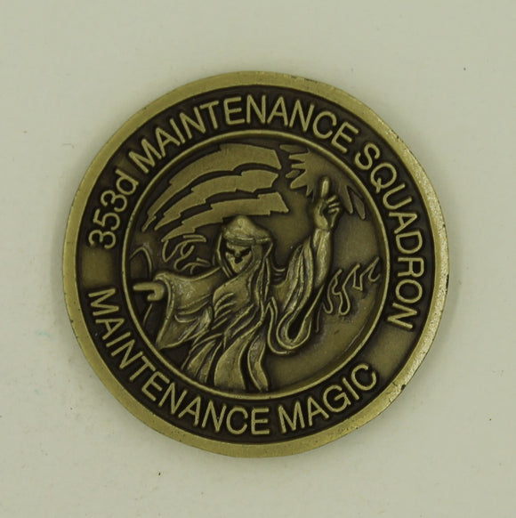 353rd Maintenance Sq Maintenance Magic Special Ops AFSOC Air Force Challenge Coin