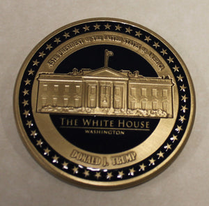 Donald J. Trump 45th President of the United States of America Thank You to Service Members Challenge Coin