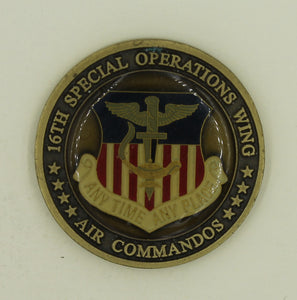 16th Special Operations Wing Air Commandos Commander Air Force Challenge Coin