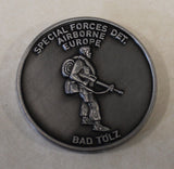 Special Forces Group Airborne Detachment / DET Europe Bad Tolz Antique Silver Finish Army Challenge Coin