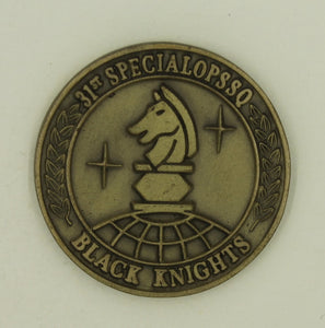 31st Special Operations Sq Black Knights Pararescue/PJ Air Force Challenge Coin