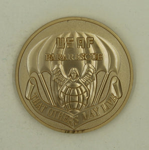 Pararescue/PJ That Others May Live Gold Plated Air Force Challenge Coin