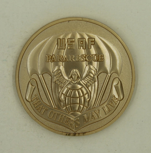 Pararescue/PJ That Others May Live Gold Plated Air Force Challenge Coin