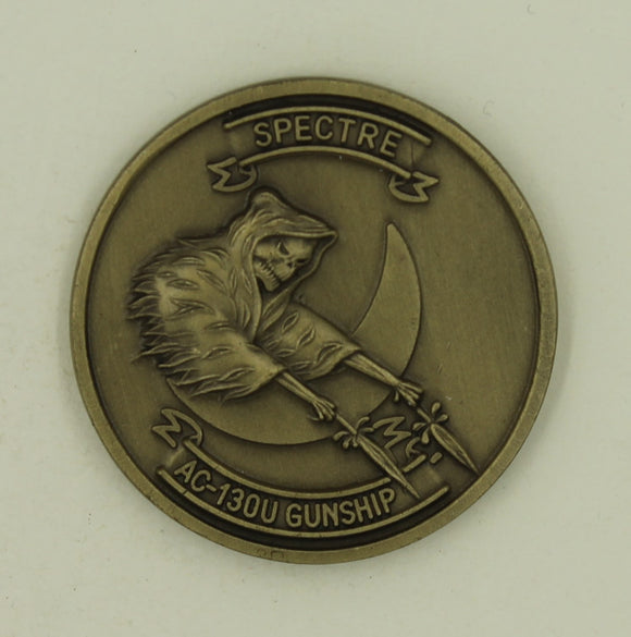 Special Operations AC-130U Spectre Gunship Ghost Riders Air Force Challenge Coin