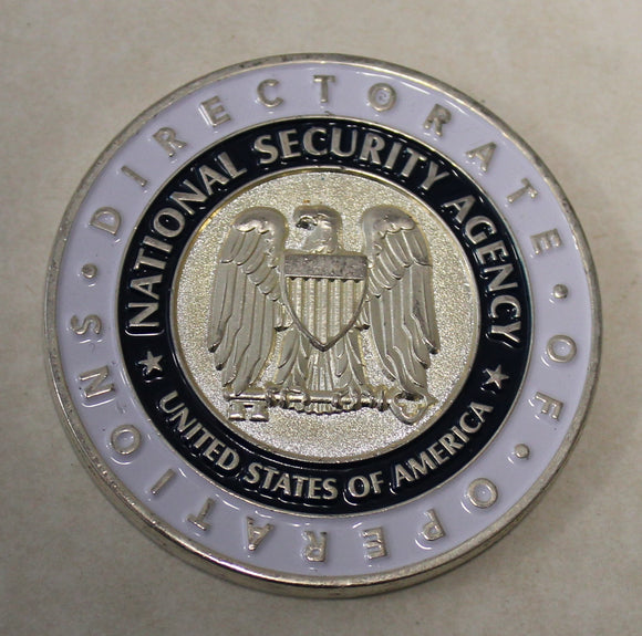 National Security Agency NSA .Director of Ooperations CASA Cryptanalysis and Signal Analysis Challenge Coin