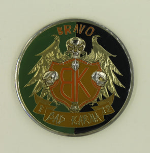 Ranger Bravo Co Bad Karma 1-12 INF Op Enduring Freedom Army Challenge Coin