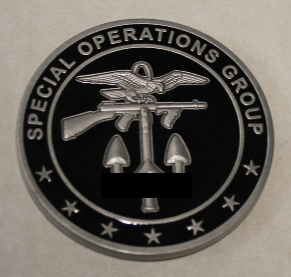 Central Central Intelligence Agency CIA Special Operations Group SOG Special Activities Center - Ground Division / SAC-GD Serial Numbered Tertio Optio Challenge Coin