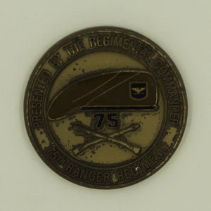 75th Ranger Regiment Commander Army Challenge Coin
