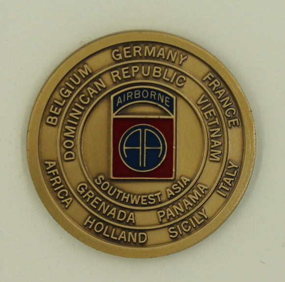 82nd Airborne Div 307th Forward Support BN Southwest Asia Army Challenge Coin