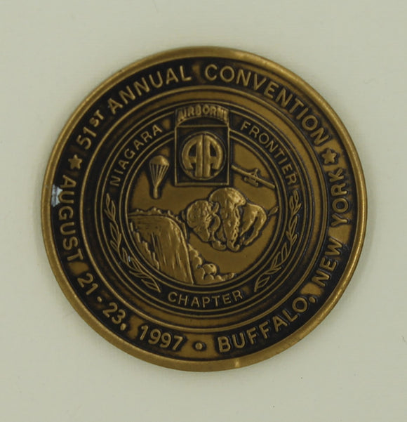 82nd Airborne Division 51st Annual Convention Buffalo, NY 1987 Army Challenge Coin